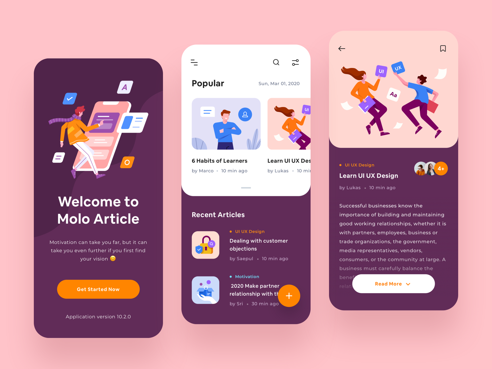 article app mobile concept