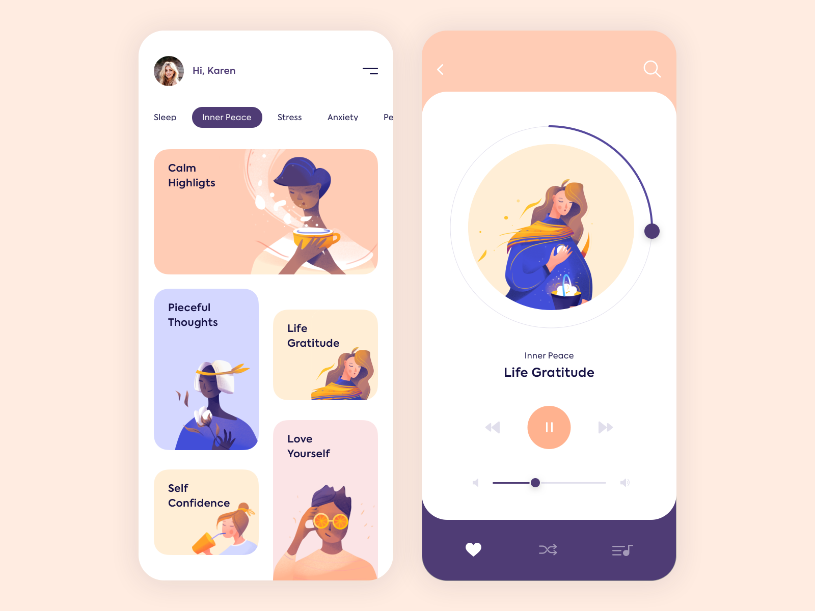 meditation app design