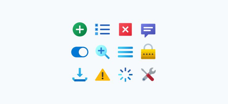 Fluent Icons: 10 Packs of Bright Graphics on Popular Topics