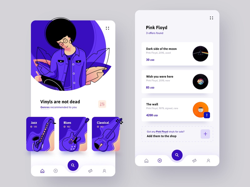 vinyls app design