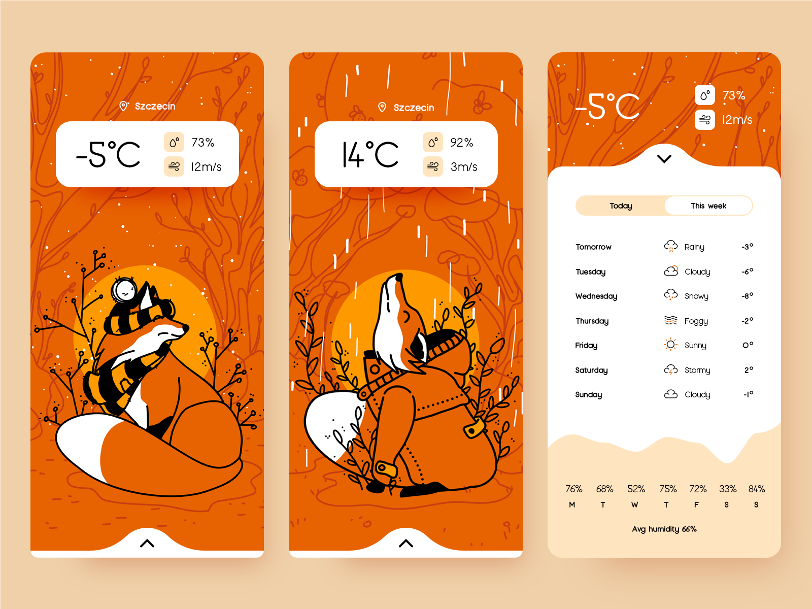 weather app design