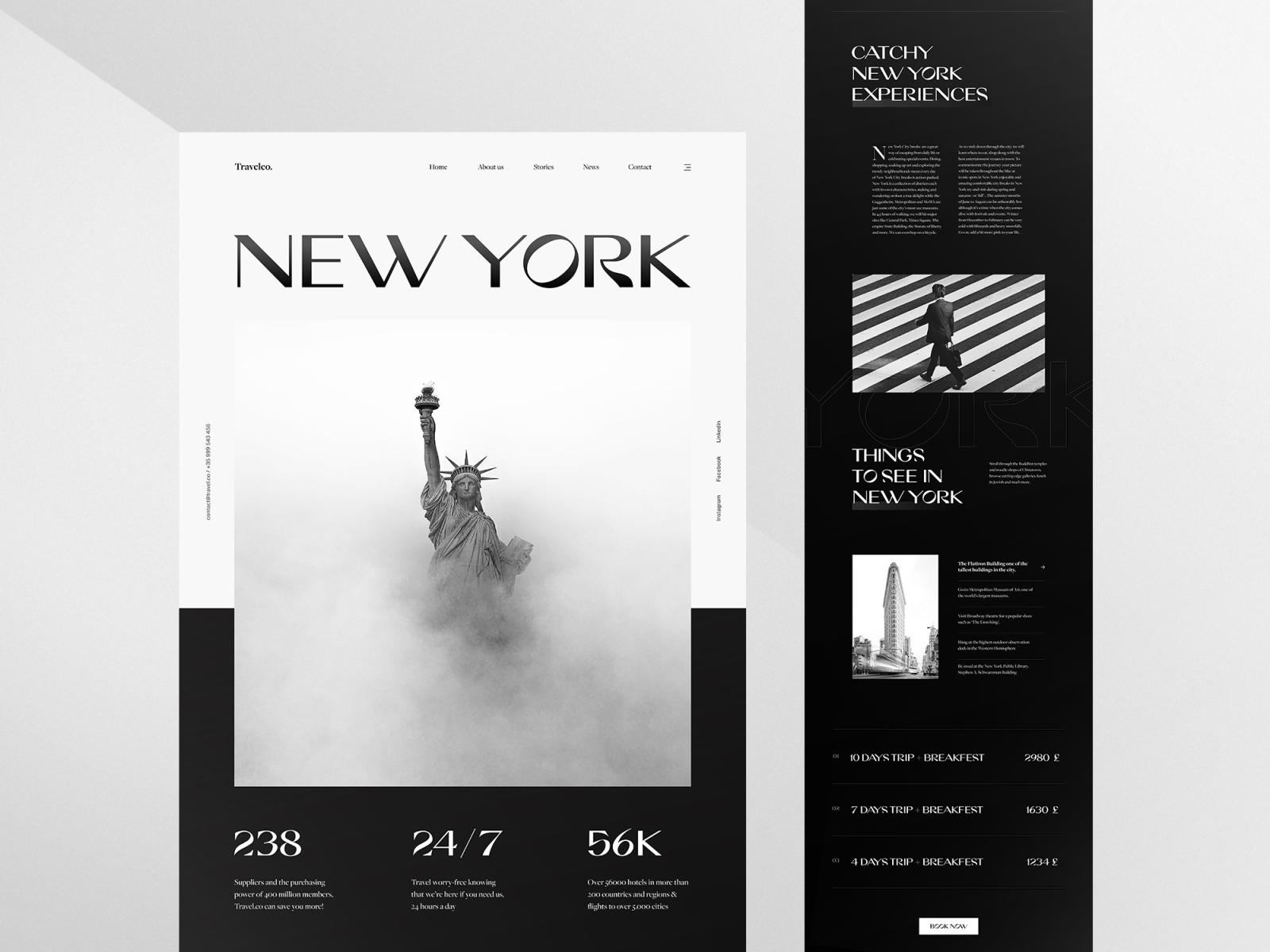 monochrome web design