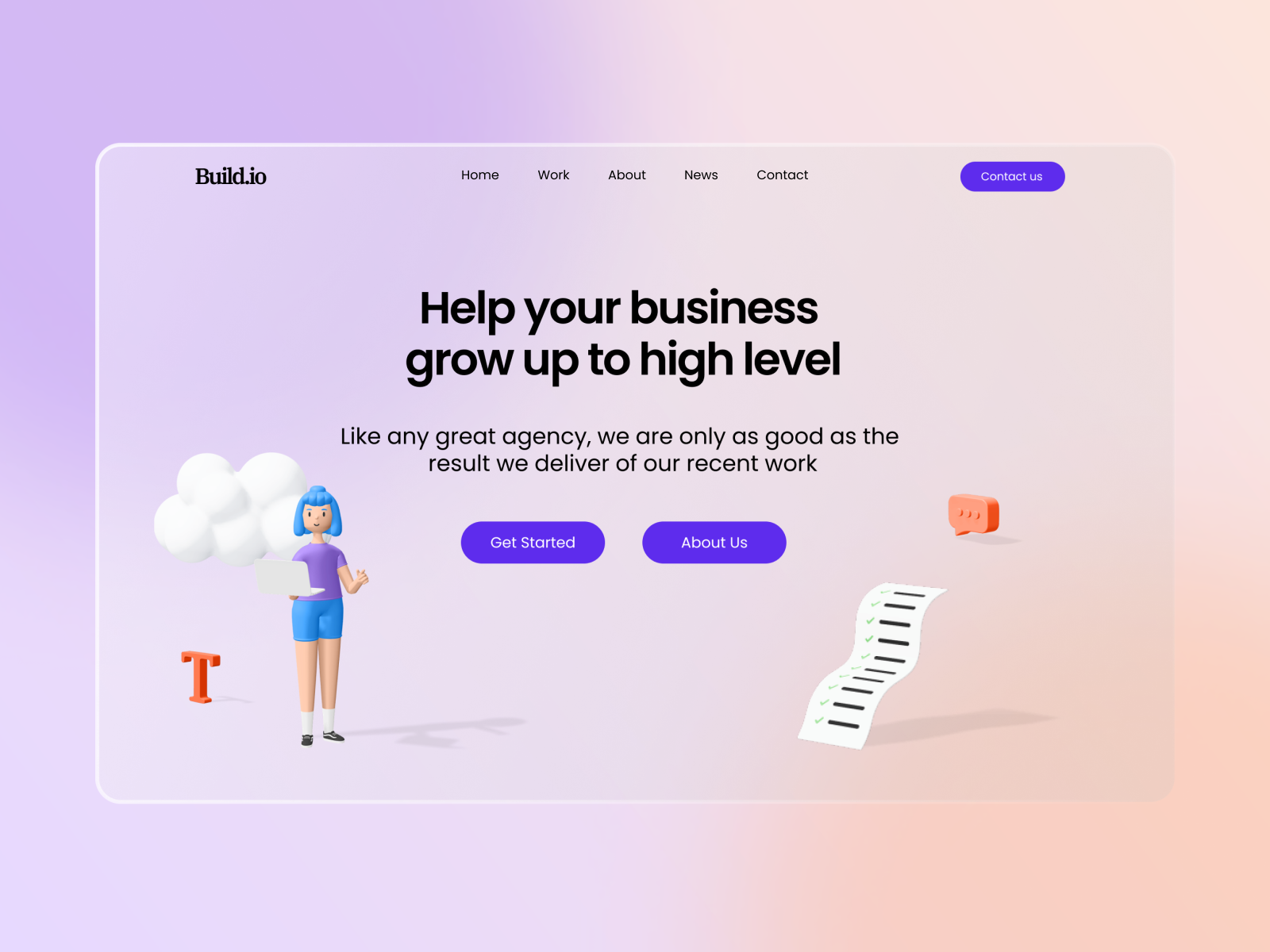 Web design inspiration: landing page by Aman Jain