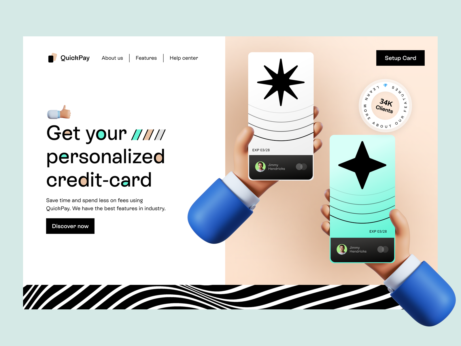 Web design inspiration: landing page by Emy Lascan