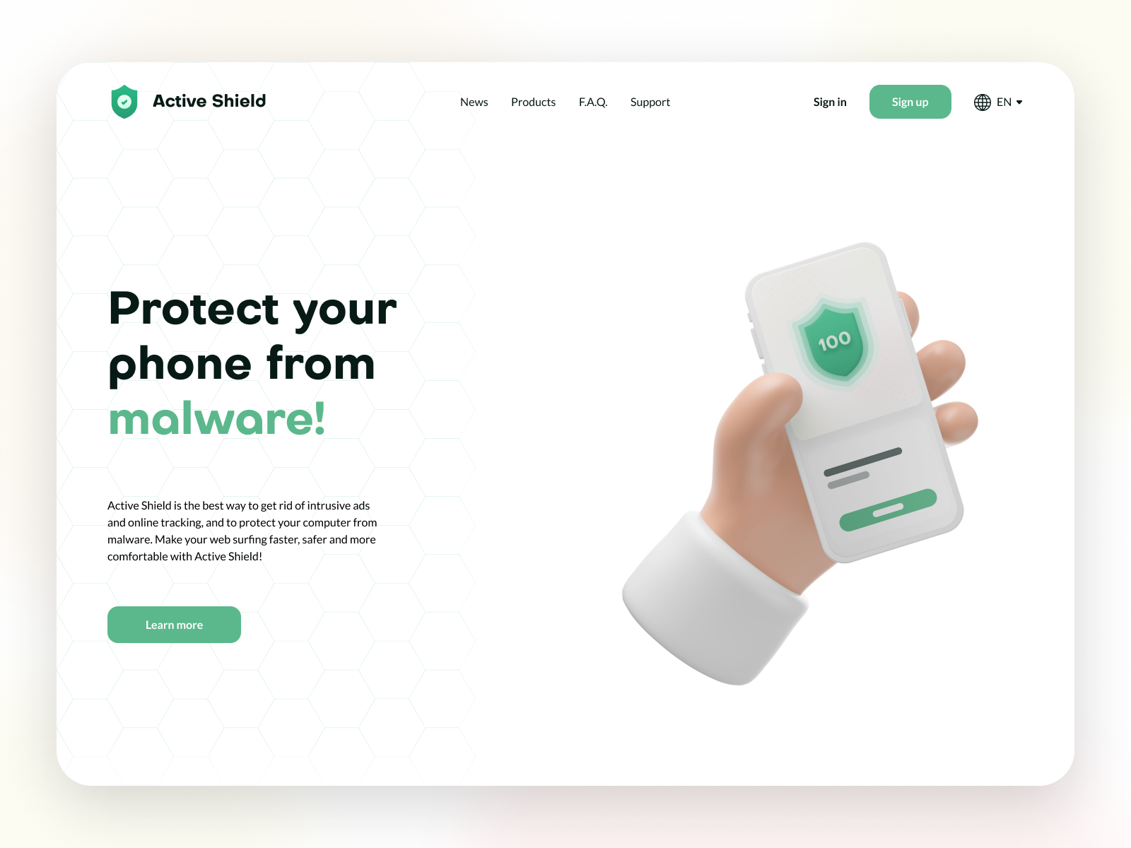 Web design inspiration: landing page by Hayk G