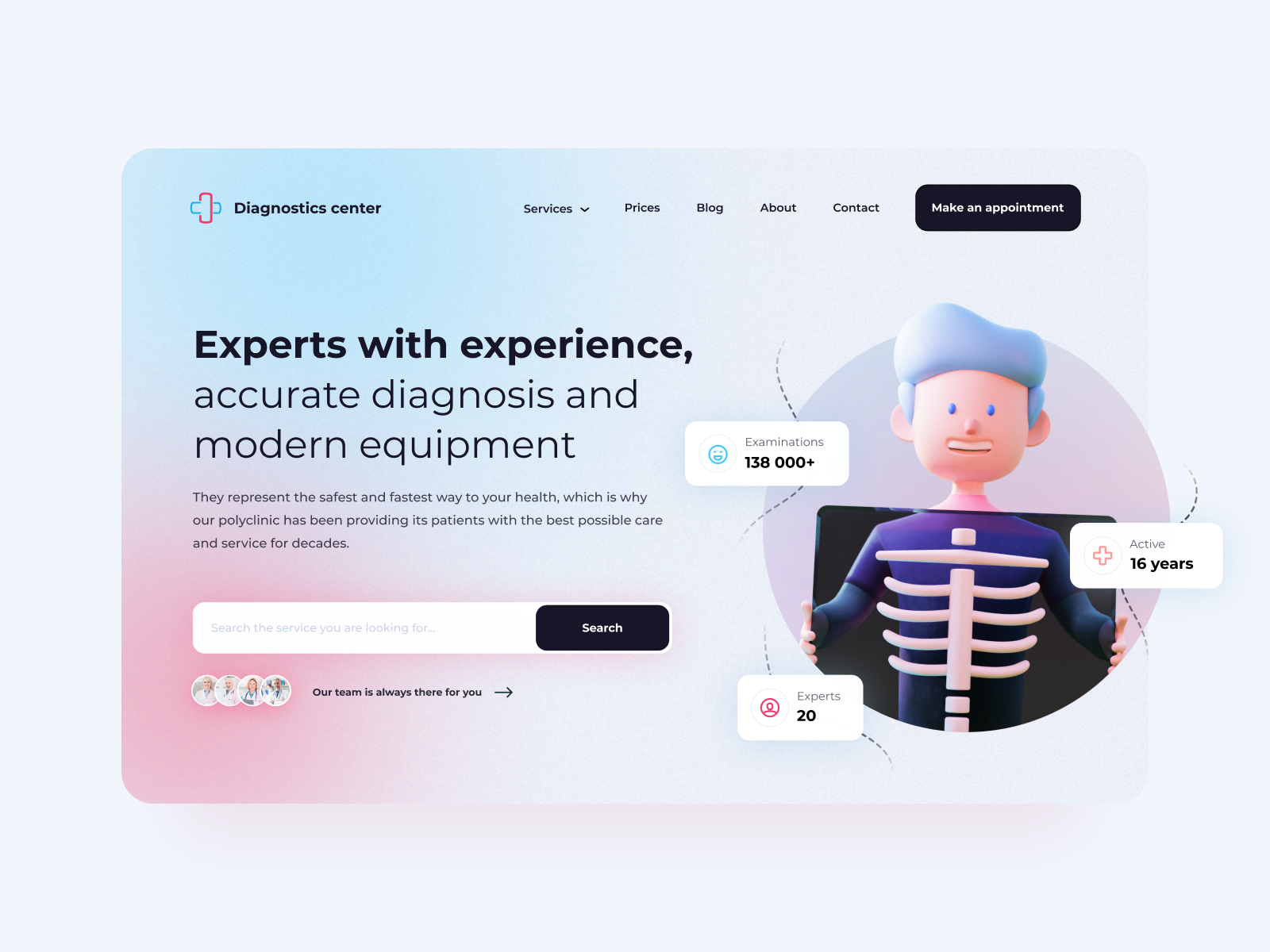 Web design inspiration: landing page by Jovana Peric