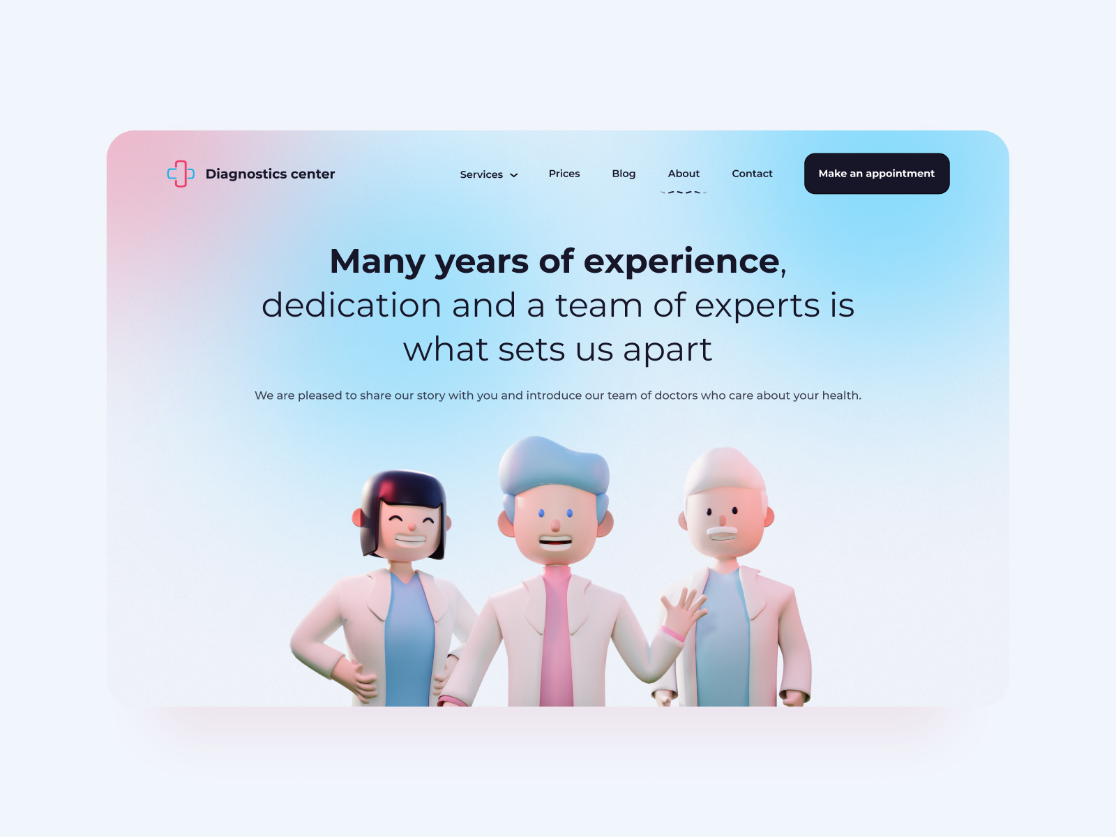 Web design inspiration: landing page by Jovana Peric