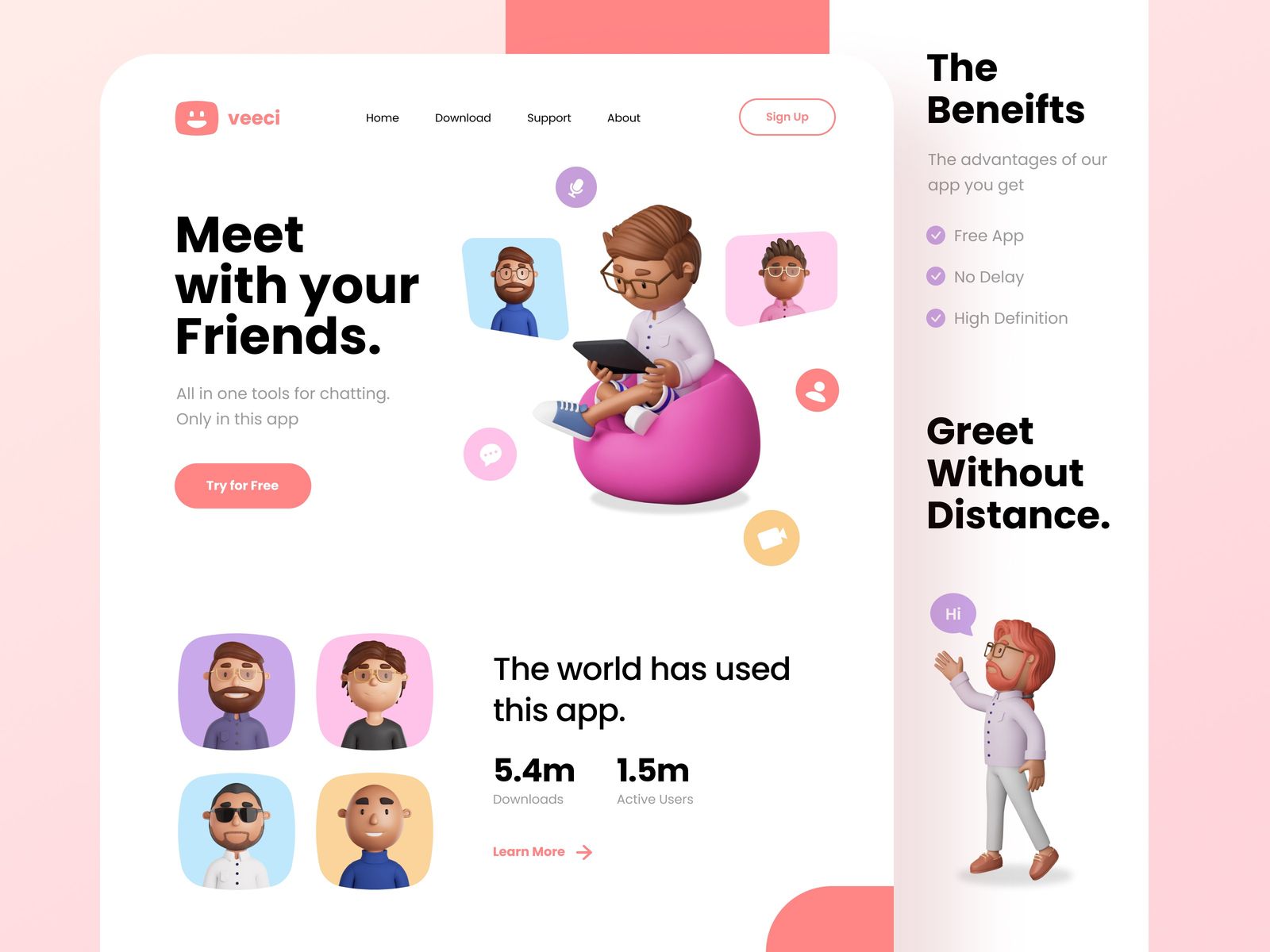 Web design inspiration: landing page by Kevin Al-Rizal