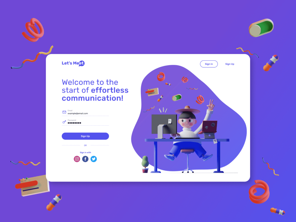 Web design inspiration: landing page by Marie Pretorius