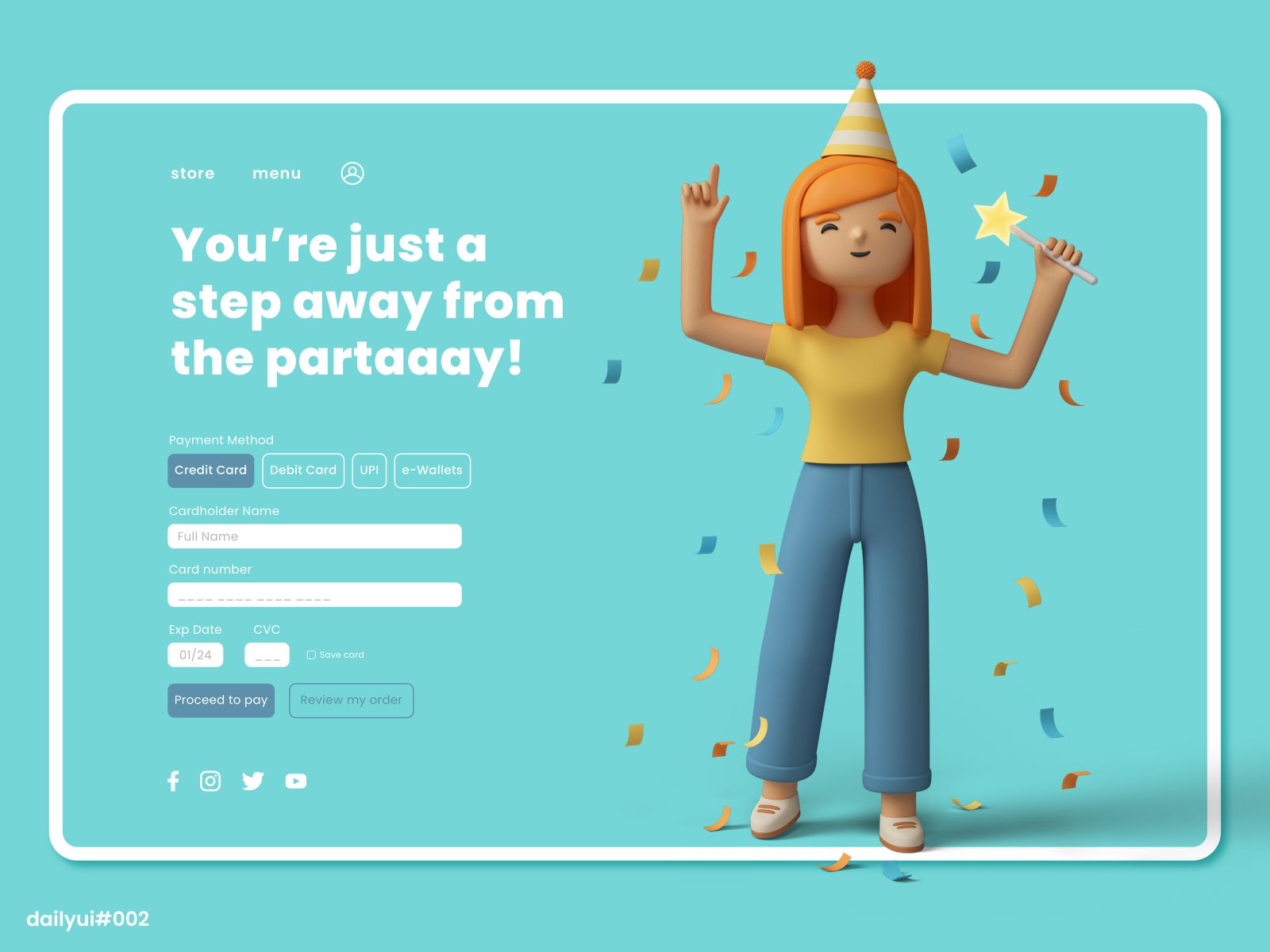 Web design inspiration: landing page by Rutuja Mungekar