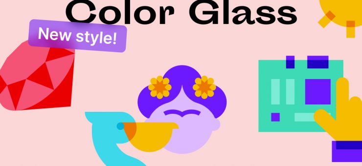 Color Glass Icons: 1,800+ geometric icons that look like gems