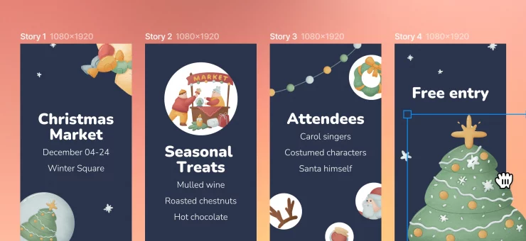 How to design a Christmas Instagram story