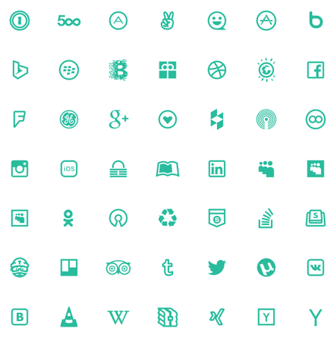 Flat favicons