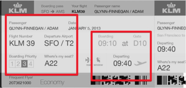 Boarding pass_grouping data