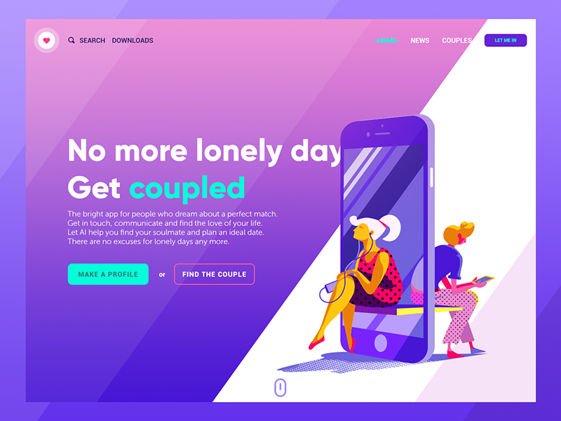 theme illustration on landing page