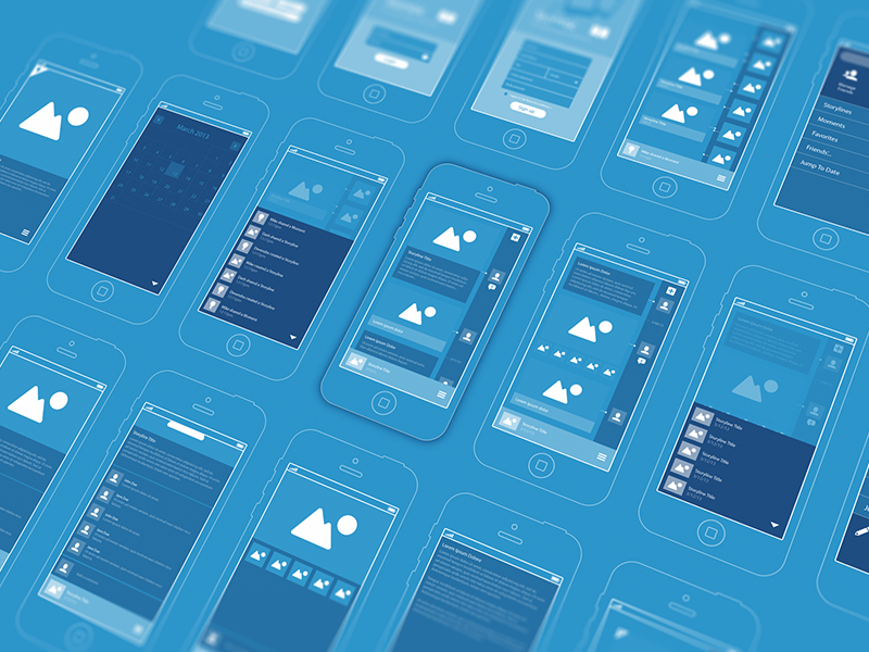 mobile design wireframing