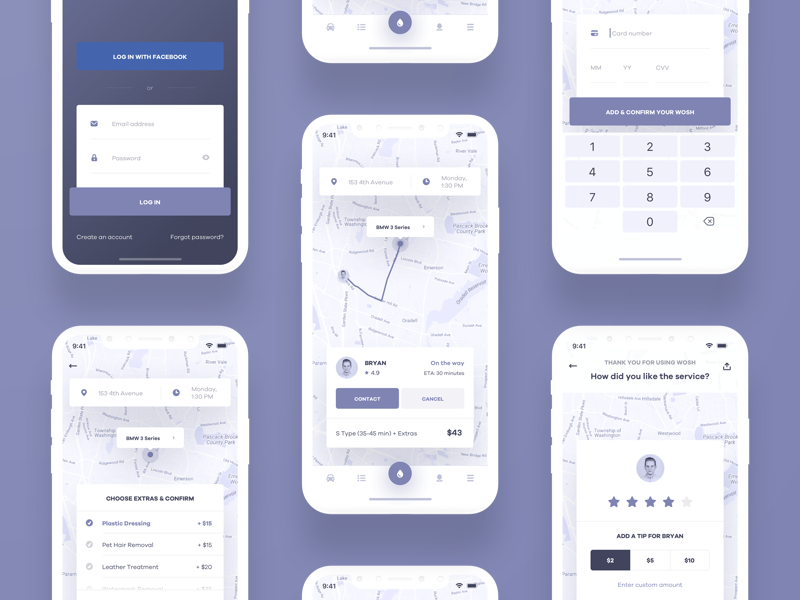 mobile app wireframes