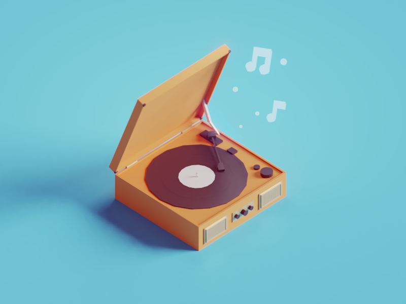 vinyl isometric illustration