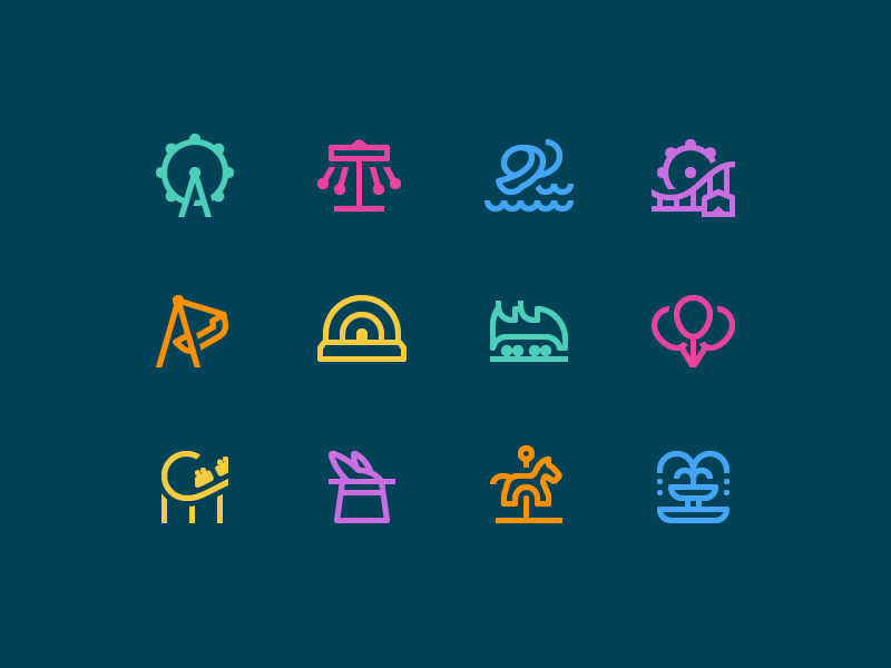 amusement park icons