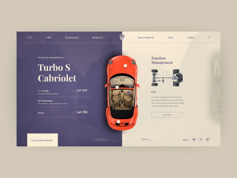 car web ui design