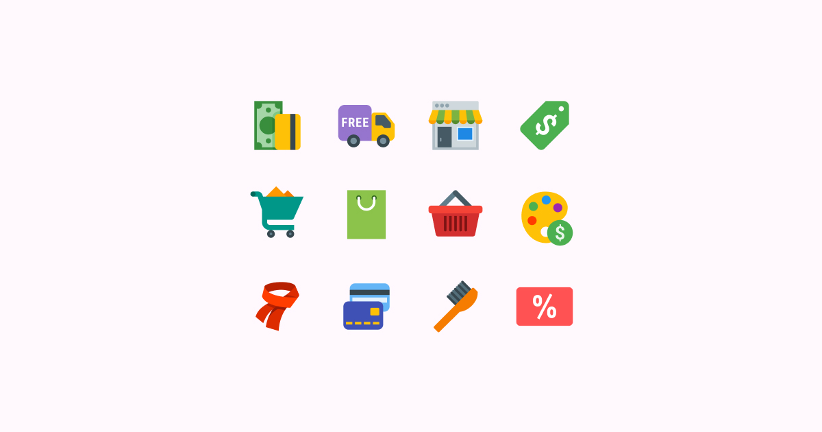 shopping clipart icons