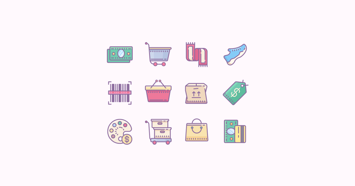 shopping clipart icons