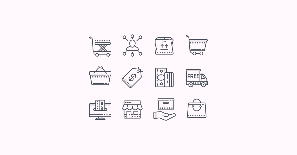 shopping clipart icons