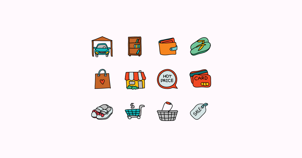 shopping clipart icons