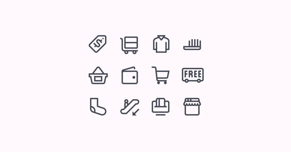 shopping clipart icons