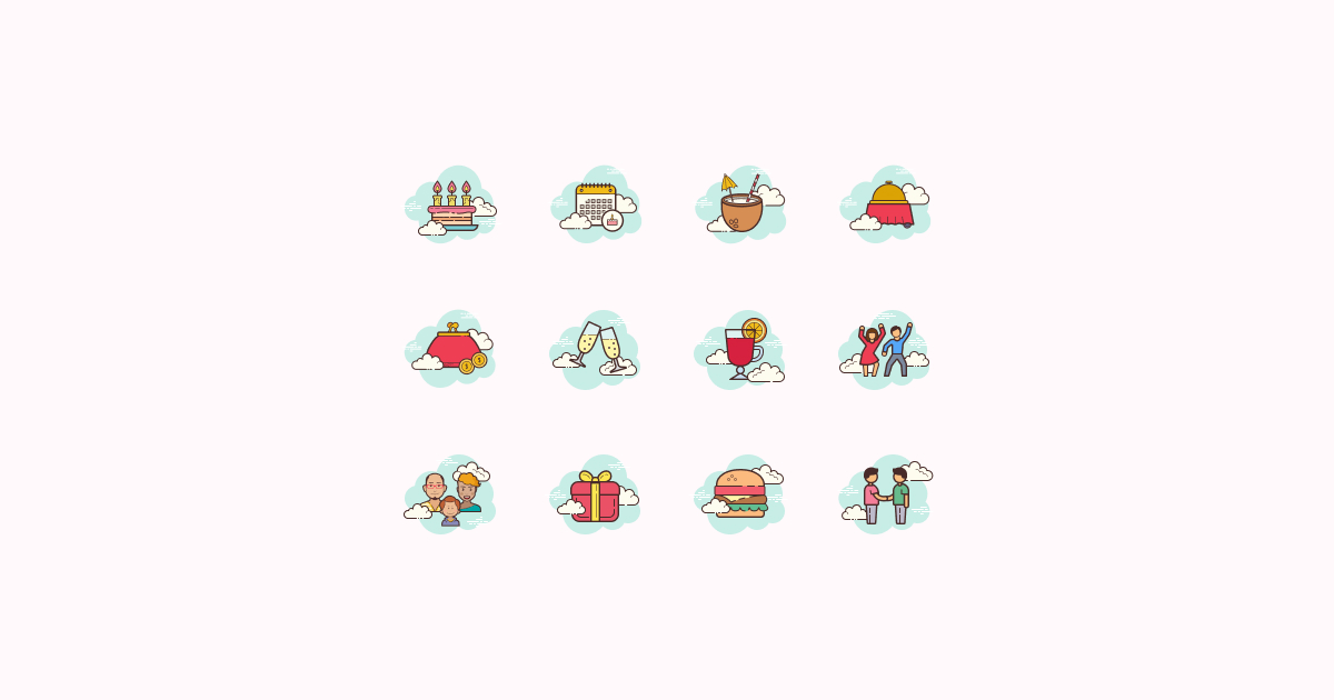 birthday clipart icons