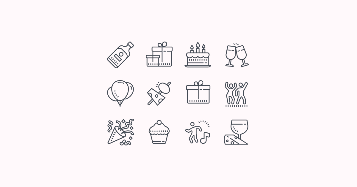 birthday clipart icons