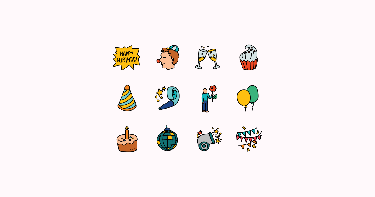 birthday clipart icons