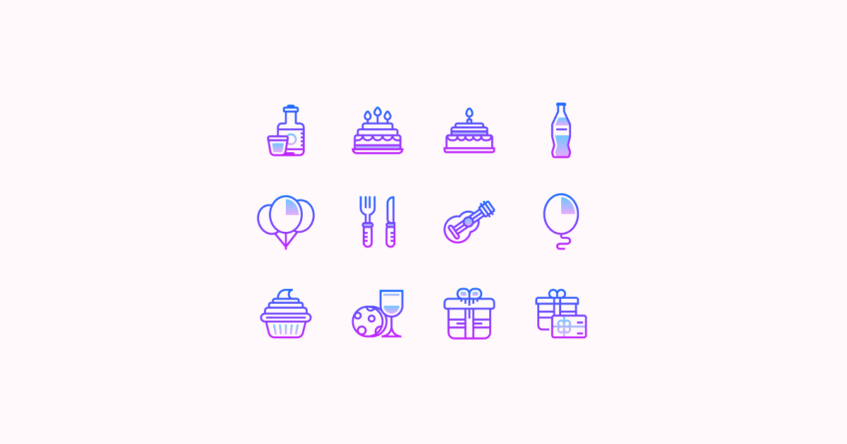 birthday clipart icons