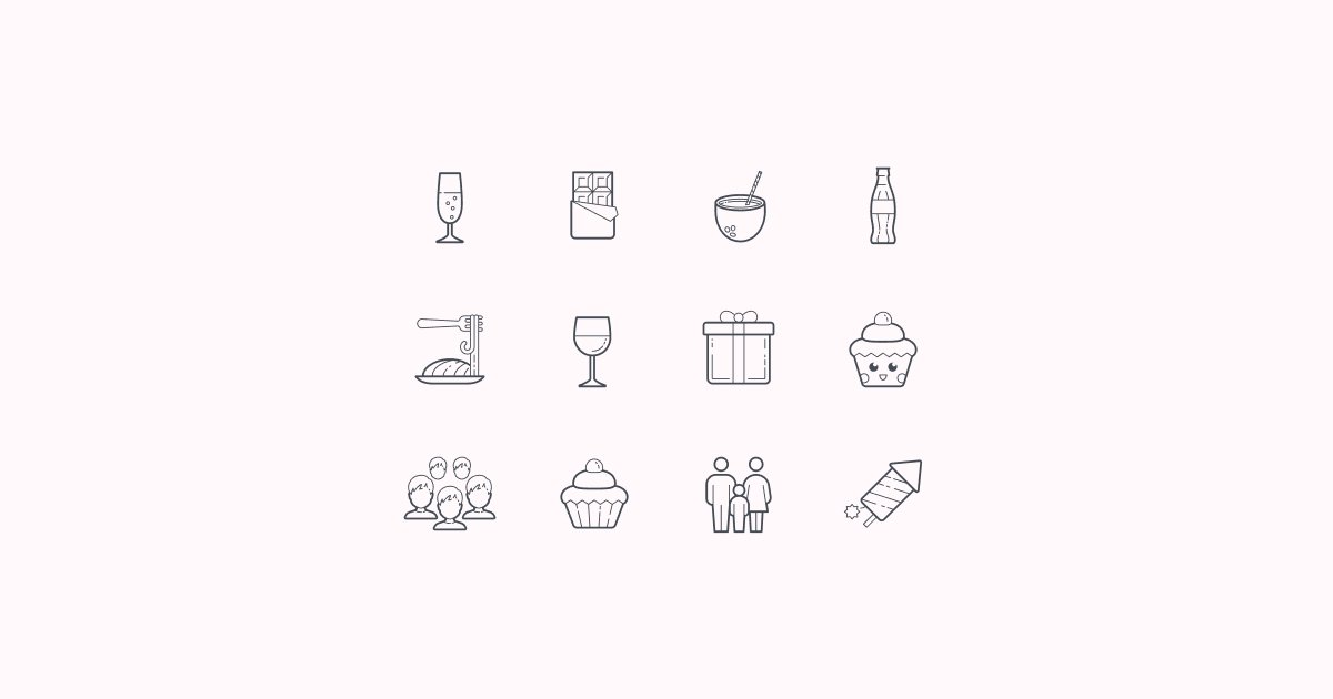 birthday clipart icons