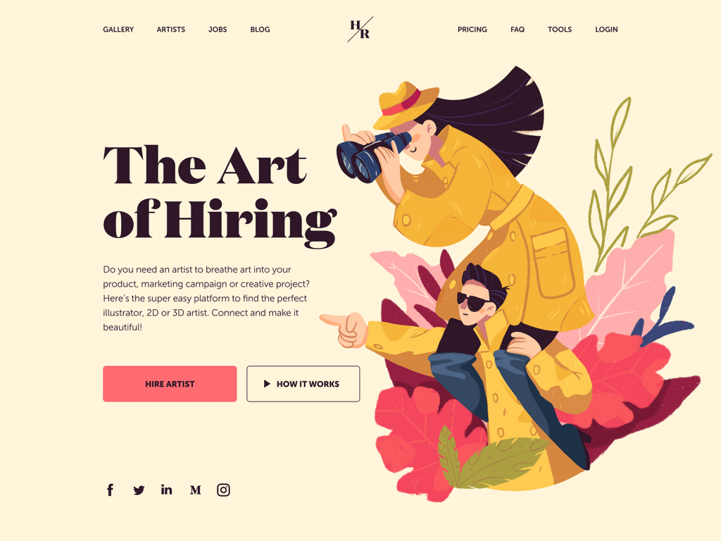 landing page design illustration