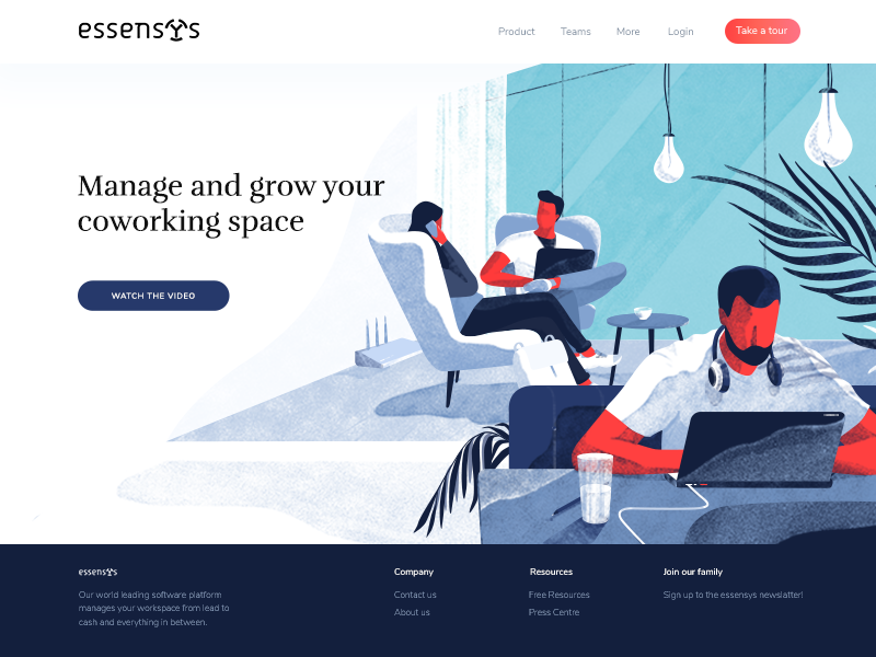 landing page design illustration