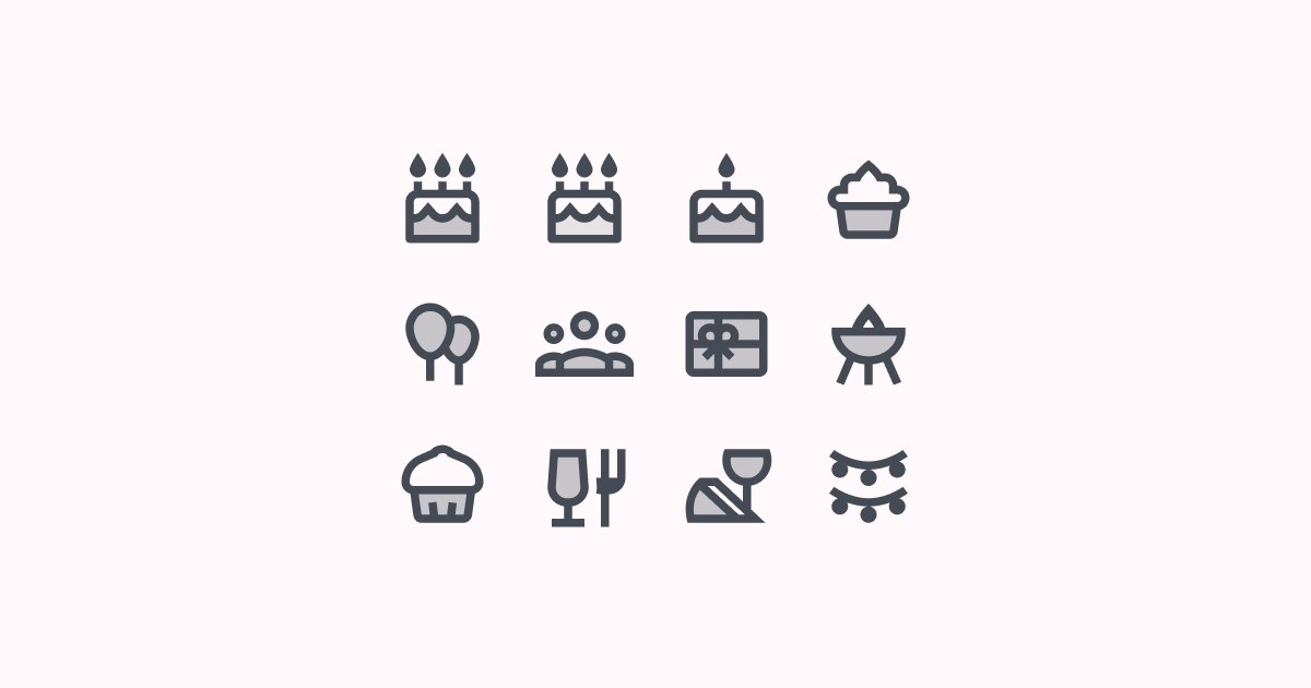 birthday clipart icons