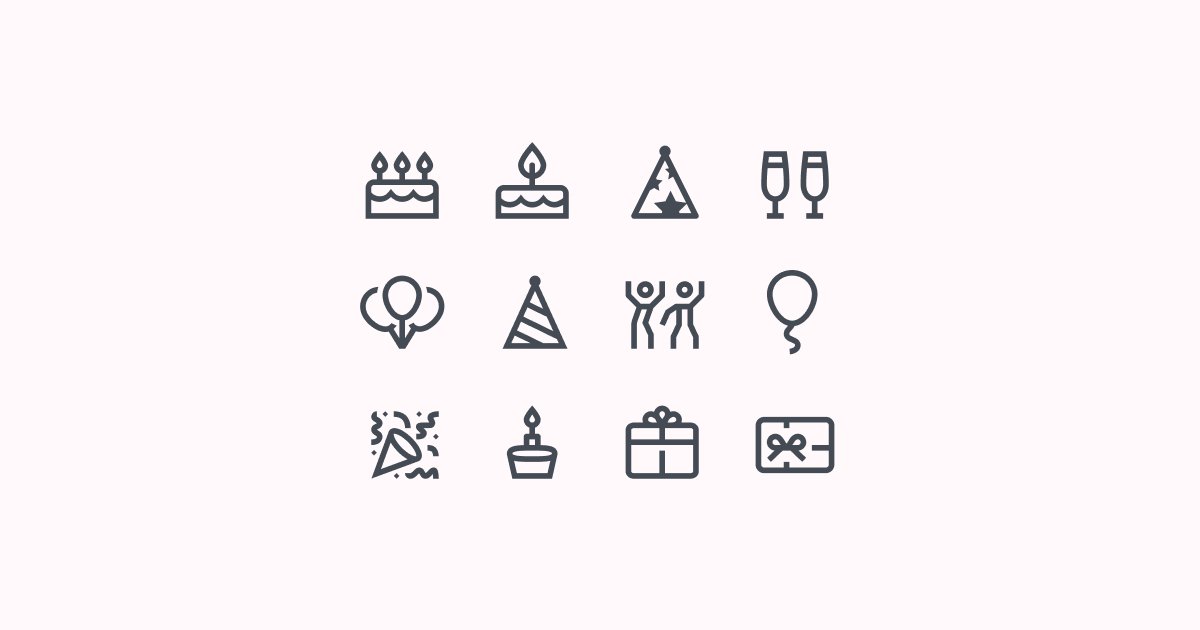 birthday clipart icons