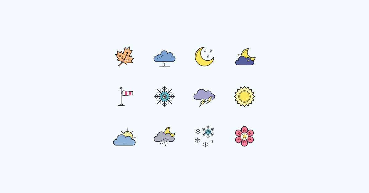 weather clipart icons