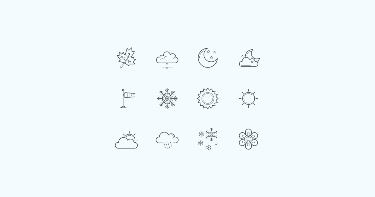 weather clipart icons