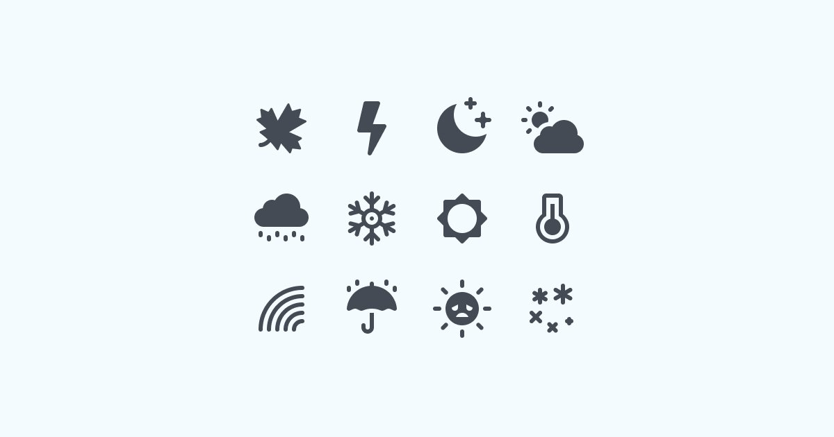 weather clipart icons