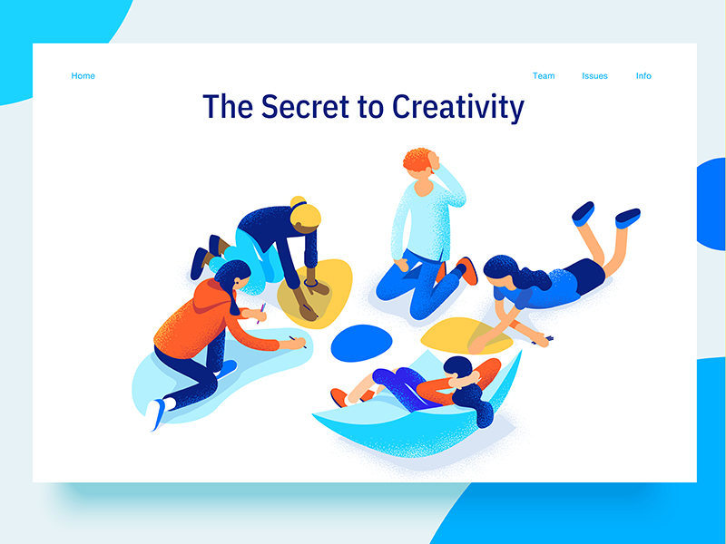 creative teamwork illustration