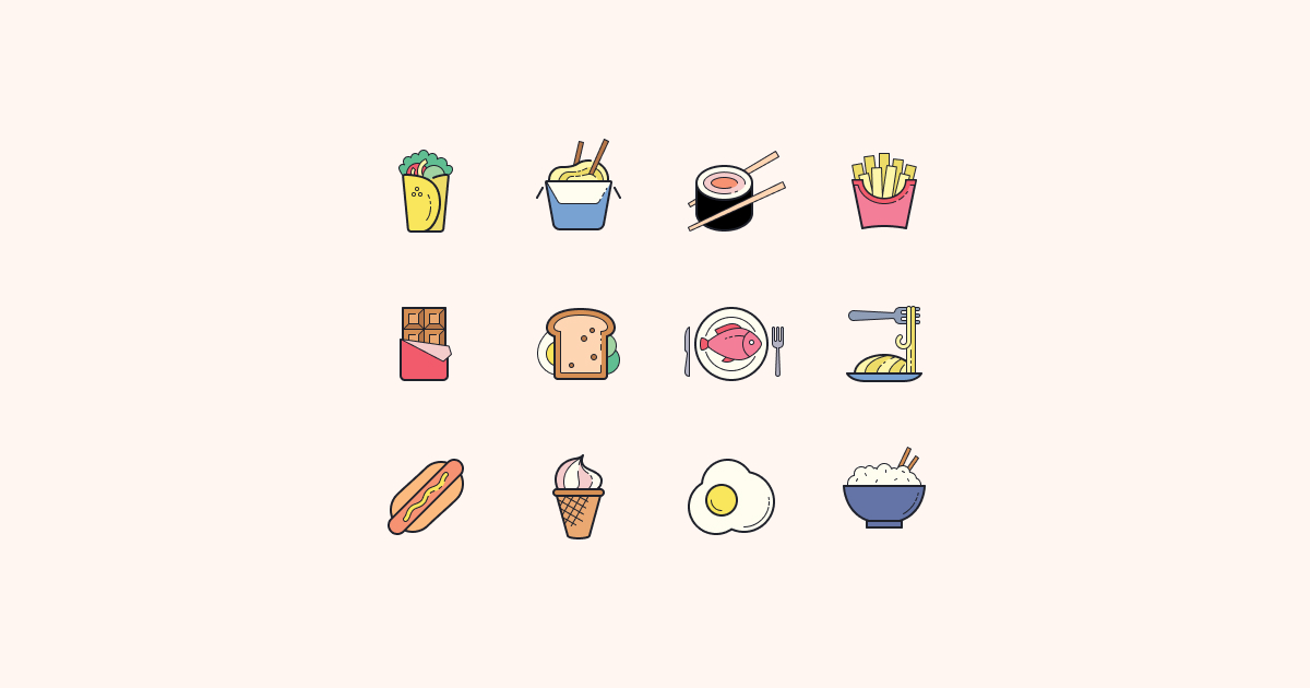 food clipart icons