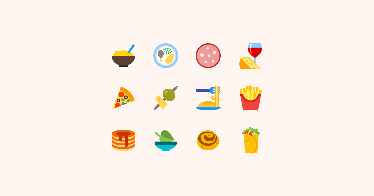 food clipart icons