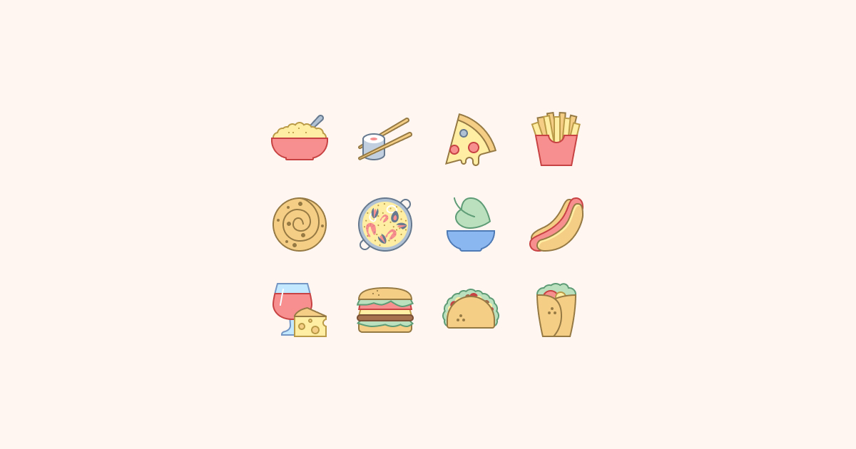 food clipart icons