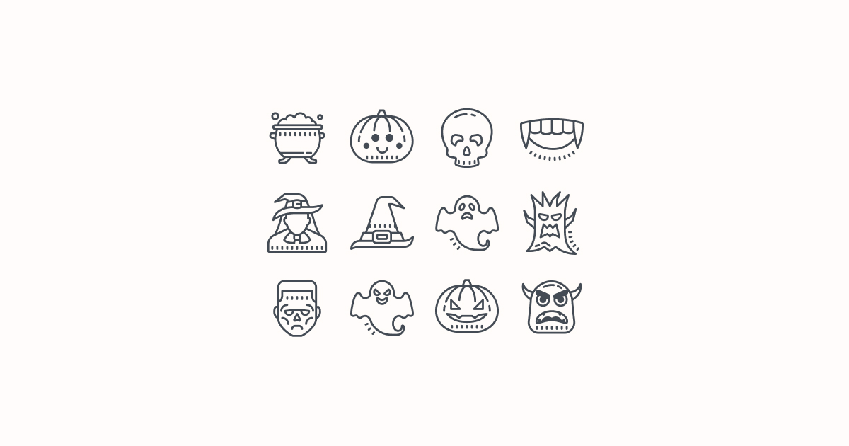 halloween clipart icons