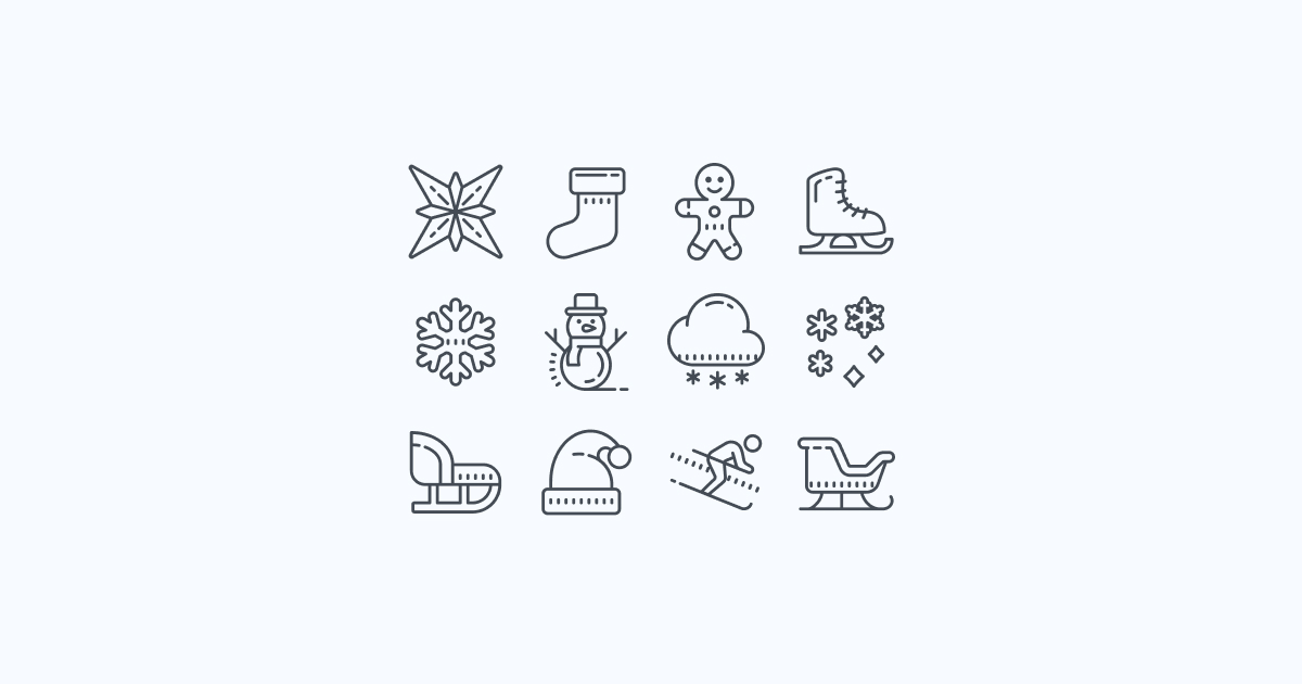 winter clipart icons