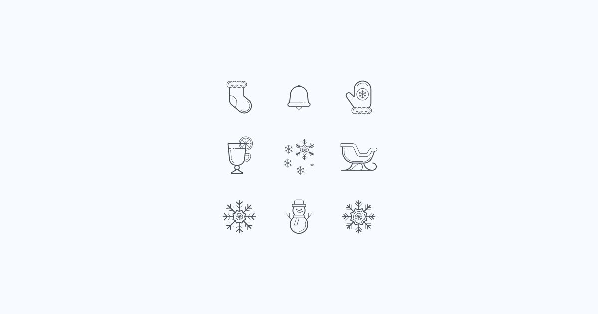 winter clipart icons