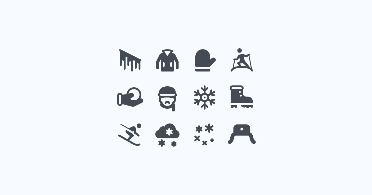 winter clipart icons