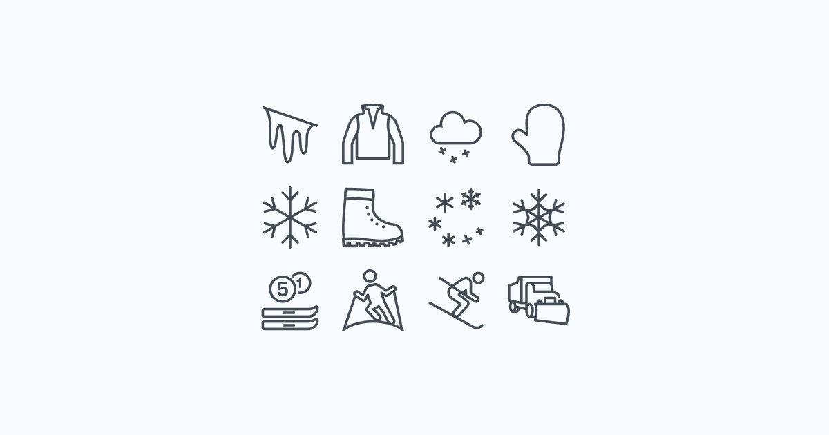 winter clipart icons